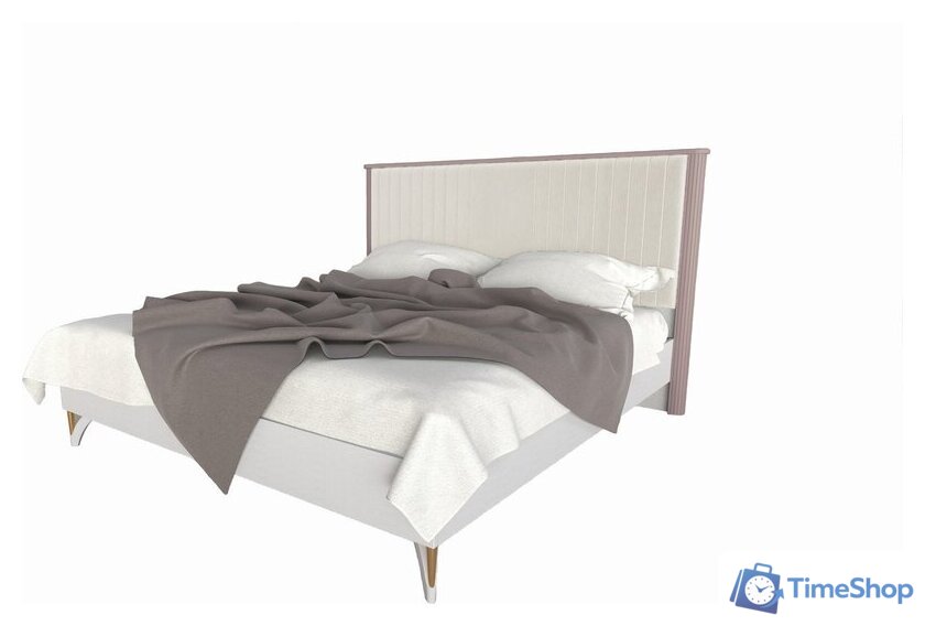 Кровать ФорестДекоГрупп Никея 160 (пудра) - Изображение №1 — Интернет-магазин Time-Shop