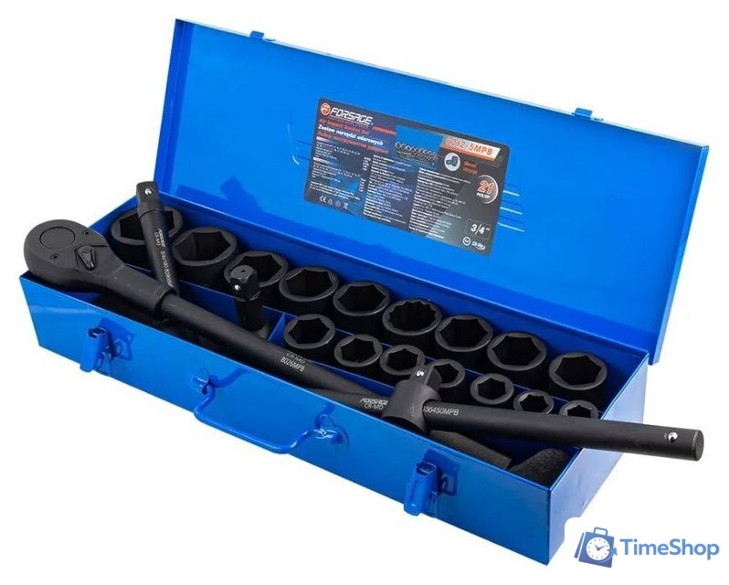Набор головок слесарных FORSAGE F-6212-5MPB(59086) - Изображение №2 — Интернет-магазин Time-Shop