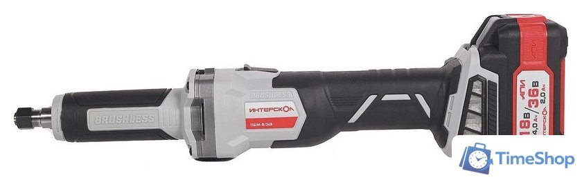 Прямошлифовальная машина Интерскол ПШМ-8/36В 821.2.2.70 (с 2-мя АКБ) - Изображение №2 — Интернет-магазин Time-Shop