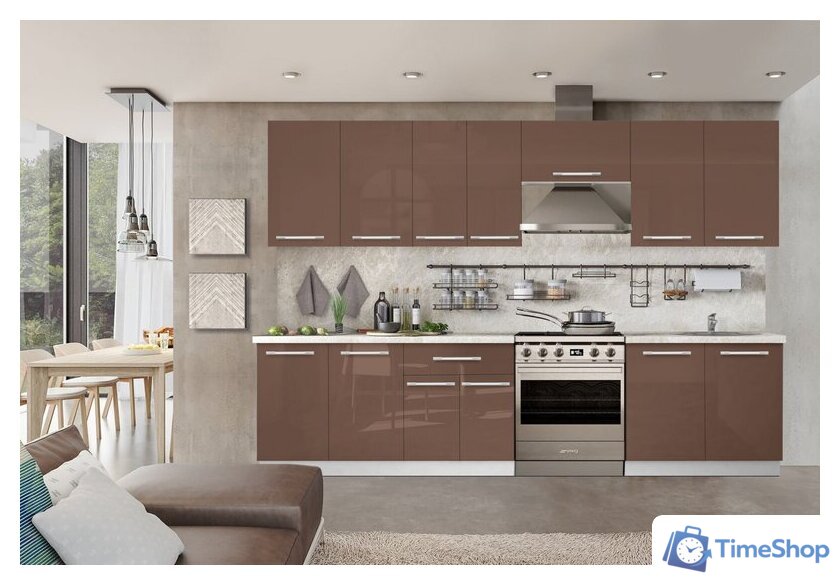 Готовая кухня Кастанье Мила 2.8 (трюфель коричневый) - Изображение №2 — Интернет-магазин Time-Shop