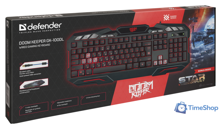 Клавиатура Defender Doom Keeper GK-100DL - Изображение №5 — Интернет-магазин Time-Shop