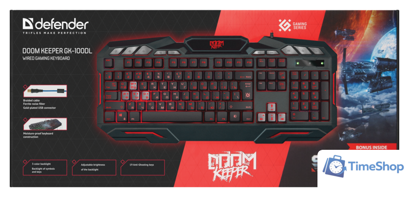 Клавиатура Defender Doom Keeper GK-100DL - Изображение №4 — Интернет-магазин Time-Shop