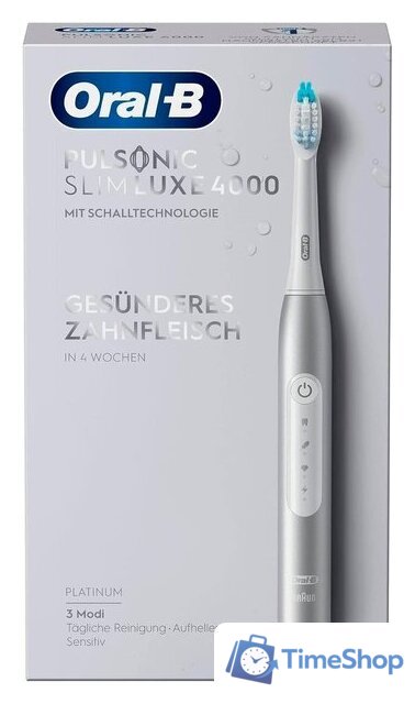 Электрическая зубная щетка Oral-B Pulsonic Slim Luxe 4000 (серебристый) - Изображение №1 — Интернет-магазин Time-Shop