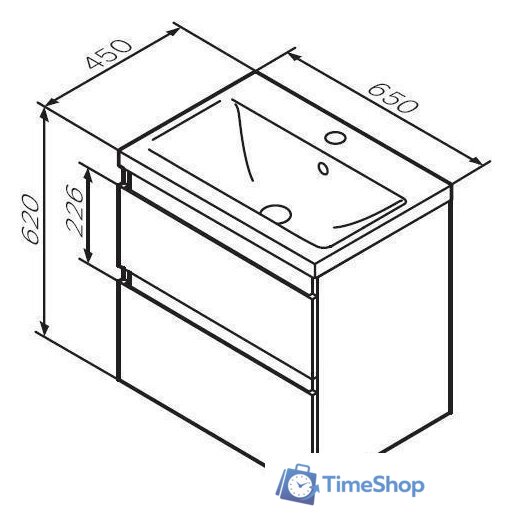  AM.PM Тумба под умывальник X-Joy M85AFHX0652WG - Изображение №8 — Интернет-магазин Time-Shop