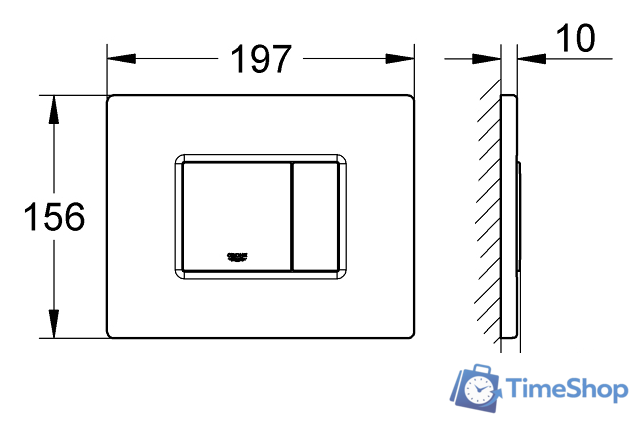 Панель смыва Grohe Skate Cosmopolitan 38732000 (хром) - Изображение №9 — Интернет-магазин Time-Shop