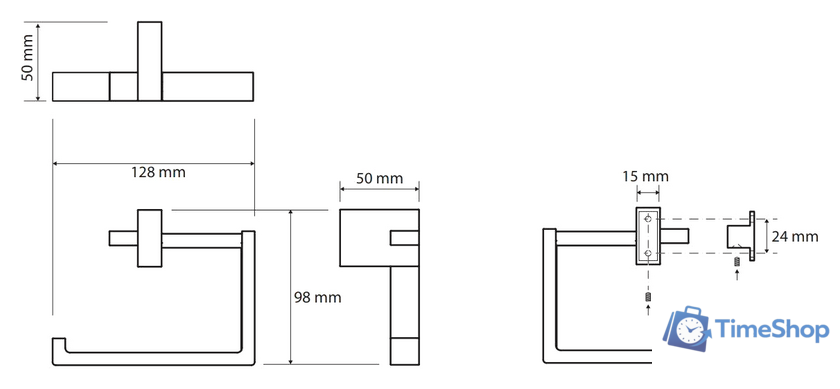 Держатель для туалетной бумаги Bemeta Gamma 145812022 - Изображение №2 — Интернет-магазин Time-Shop
