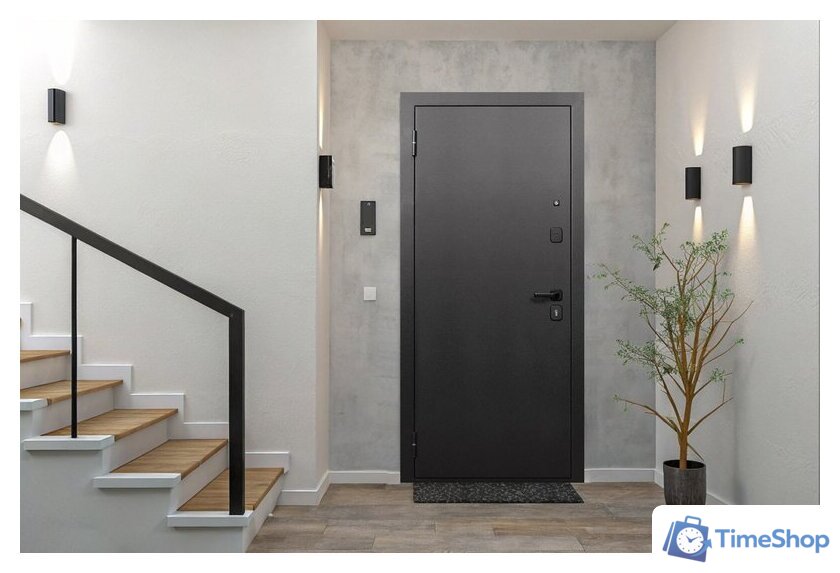 Металлическая дверь Guard Зеркало серебристый/белый матовый (96x205, левая) - Изображение №6 — Интернет-магазин Time-Shop