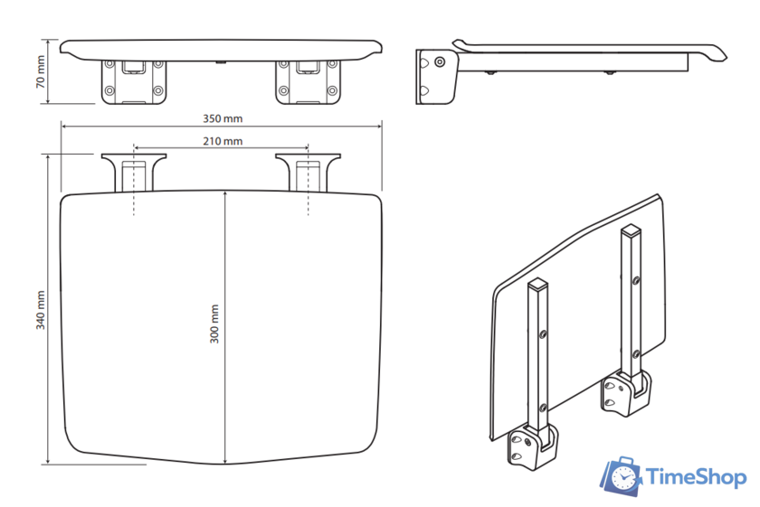 Сиденье для душа Bemeta 203125064 - Изображение №2 — Интернет-магазин Time-Shop
