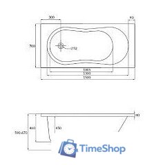 Ванна Cersanit Nike 150x70 (без ножек) - Изображение №8 — Интернет-магазин Time-Shop