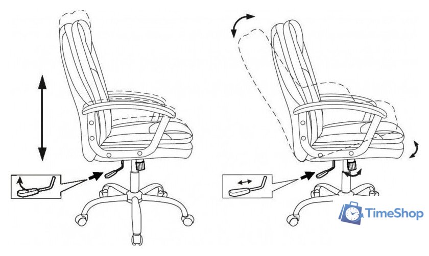 Офисное кресло Бюрократ CH-868SL (черный) - Изображение №11 — Интернет-магазин Time-Shop