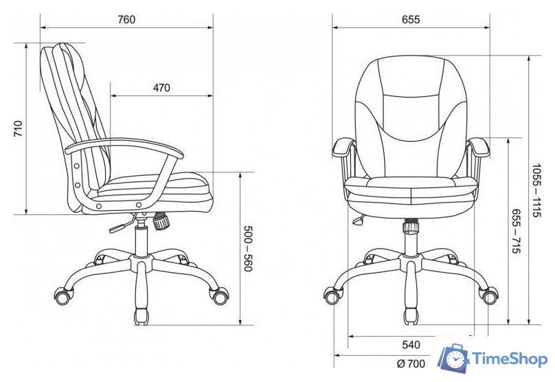 Офисное кресло Бюрократ CH-868SL (черный) - Изображение №12 — Интернет-магазин Time-Shop