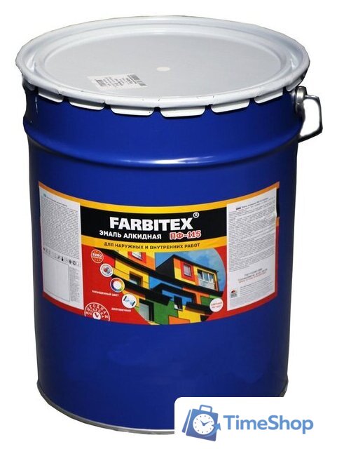 Эмаль Farbitex ПФ-115 20 кг (хаки) - Изображение №1 — Интернет-магазин Time-Shop