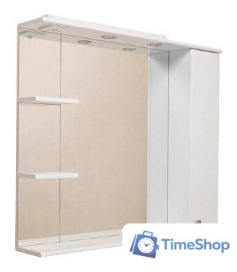  Onika Шкаф с зеркалом Эльбрус 90.02 правый (белый) [209004] - Изображение №1 — Интернет-магазин Time-Shop