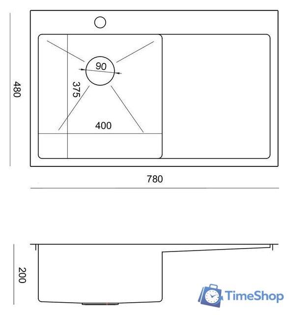Кухонная мойка Quadron Hb7912Bs - Изображение №4 — Интернет-магазин Time-Shop