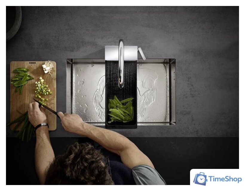 Смеситель Hansgrohe Aquno Select M81 73837800 (стальной) - Изображение №4 — Интернет-магазин Time-Shop