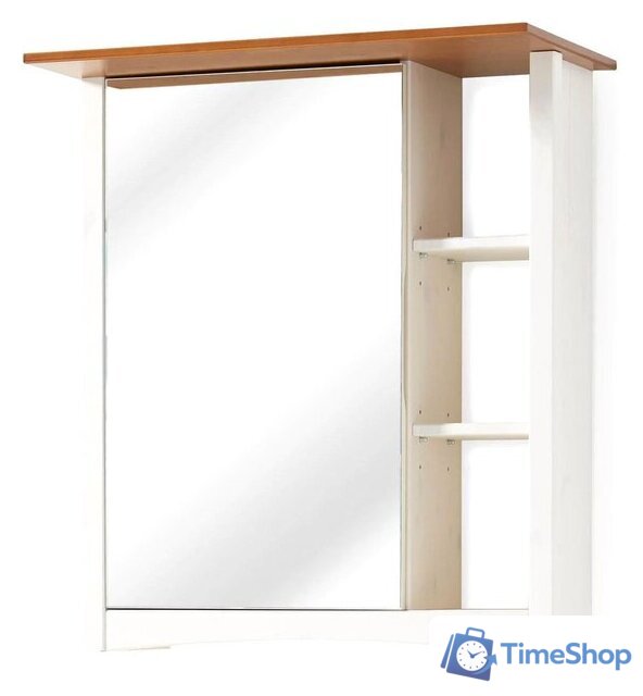  Диприз Шкаф с зеркалом Paula Д.73045.1 (белый воск/черри) - Изображение №1 — Интернет-магазин Time-Shop