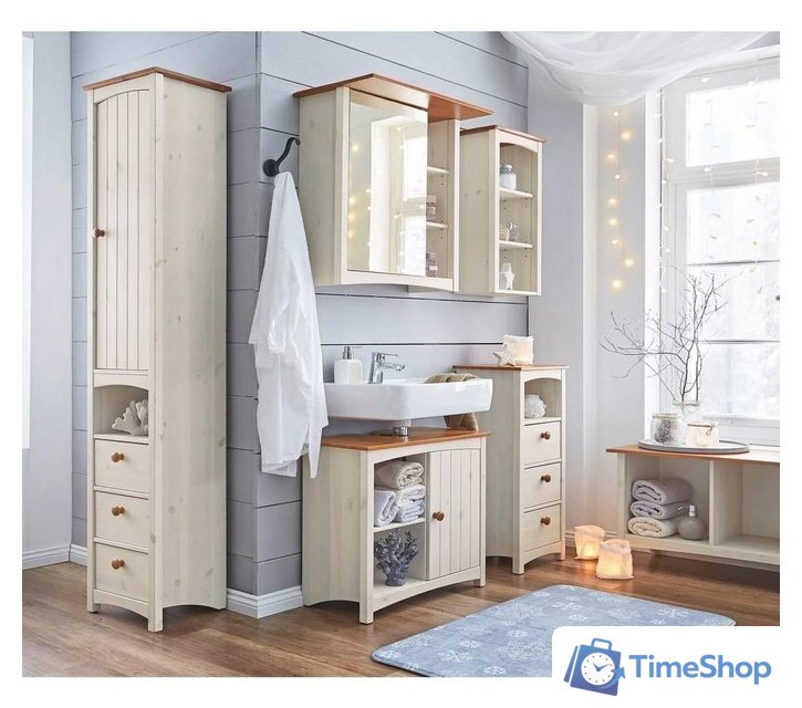  Диприз Шкаф с зеркалом Paula Д.73045.1 (белый воск/черри) - Изображение №4 — Интернет-магазин Time-Shop