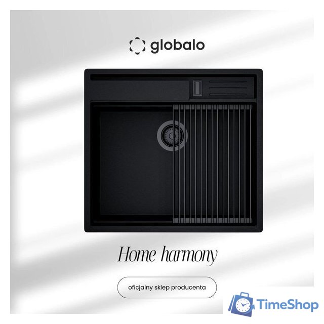 Кухонная мойка Globalo Silvano 60.1 Black/BL Mat - Изображение №1 — Интернет-магазин Time-Shop