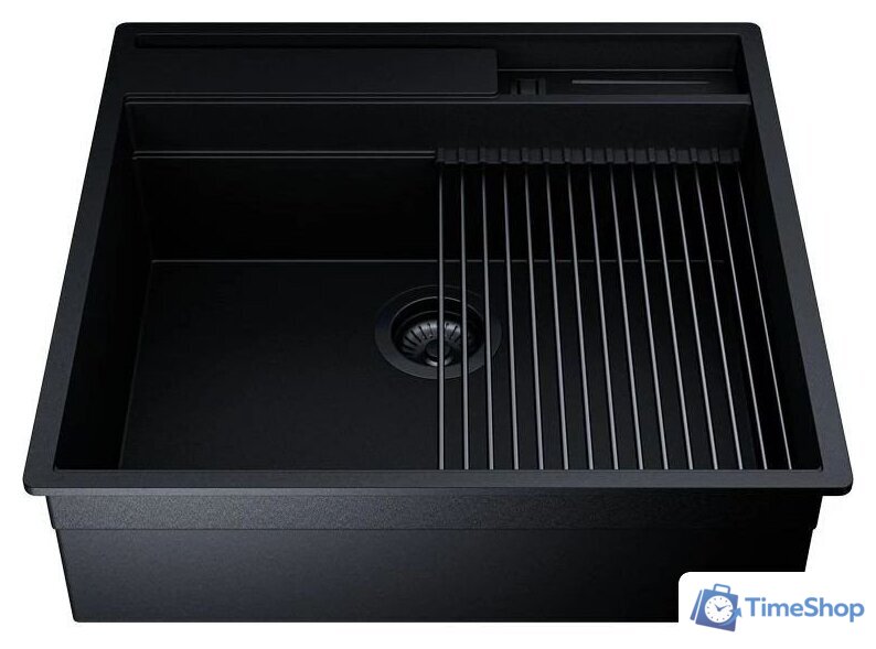 Кухонная мойка Globalo Silvano 60.1 Black/BL Mat - Изображение №8 — Интернет-магазин Time-Shop