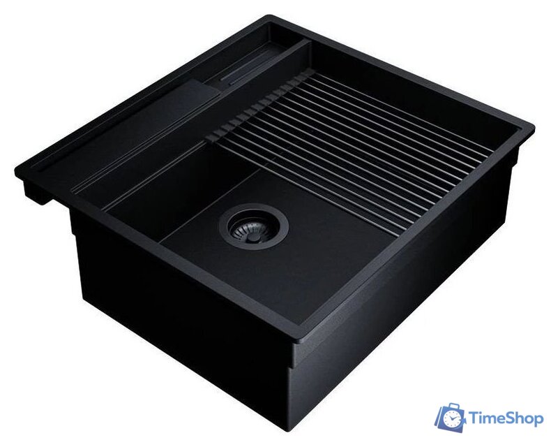 Кухонная мойка Globalo Silvano 60.1 Black/BL Mat - Изображение №7 — Интернет-магазин Time-Shop