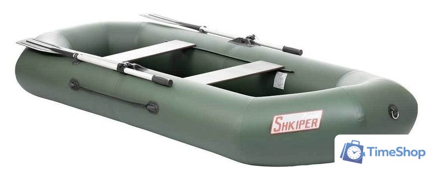 Гребная лодка Тонар Шкипер А280 (зеленый) - Изображение №1 — Интернет-магазин Time-Shop