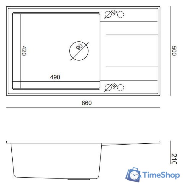 Кухонная мойка Quadron HCQE58650U7_PVDC1_P2O - Изображение №6 — Интернет-магазин Time-Shop