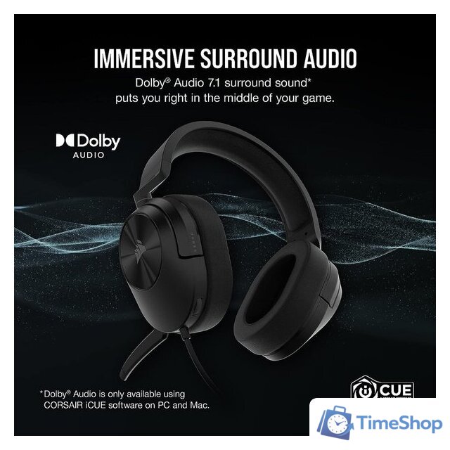 Наушники Corsair HS55 Surround (карбон) - Изображение №7 — Интернет-магазин Time-Shop