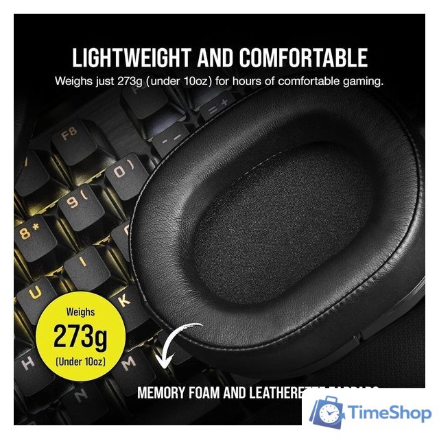 Наушники Corsair HS55 Surround (карбон) - Изображение №9 — Интернет-магазин Time-Shop