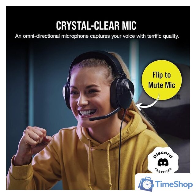 Наушники Corsair HS55 Surround (карбон) - Изображение №8 — Интернет-магазин Time-Shop