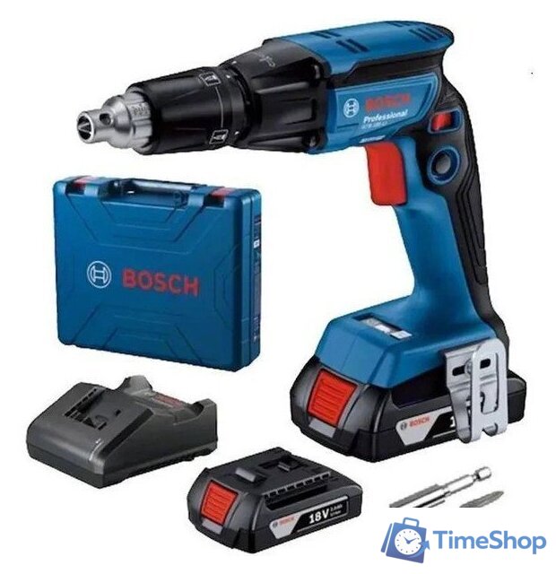Шуруповерт для гипсокартона Bosch GTB 185-LI Professional 06019K7020 (с 2-мя АКБ, кейс) - Изображение №1 — Интернет-магазин Time-Shop
