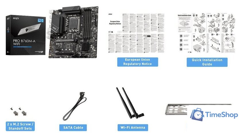 Материнская плата MSI Pro B760M-A WiFi - Изображение №2 — Интернет-магазин Time-Shop