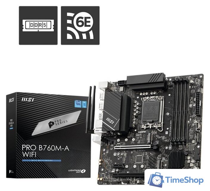 Материнская плата MSI Pro B760M-A WiFi - Изображение №6 — Интернет-магазин Time-Shop