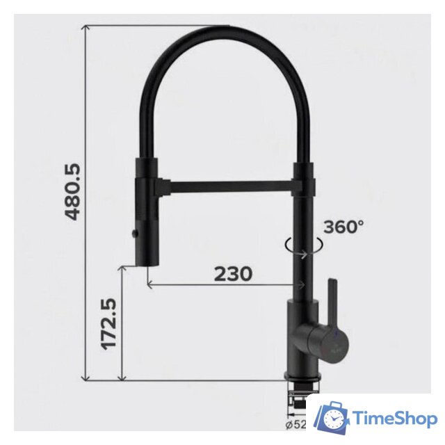 Смеситель Kern K2075 black - Изображение №9 — Интернет-магазин Time-Shop