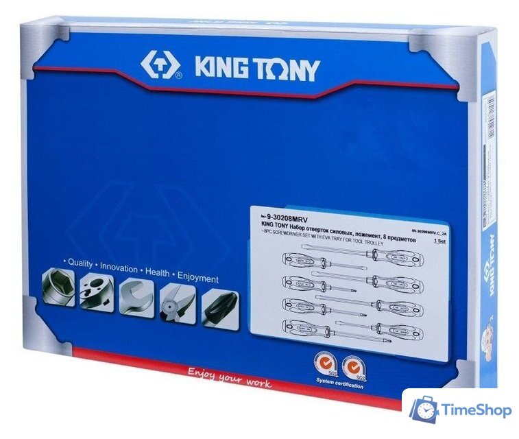 Набор отверток King Tony 9-30208MRV (8 предметов) - Изображение №2 — Интернет-магазин Time-Shop