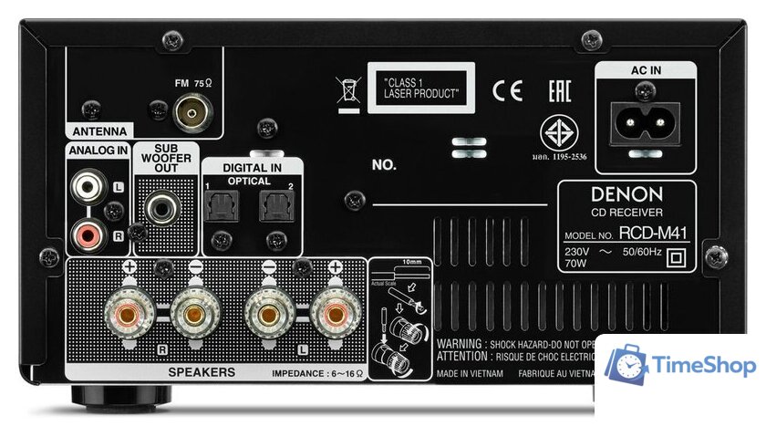 CD-проигрыватель Denon RCD-M41 (черный) - Изображение №2 — Интернет-магазин Time-Shop