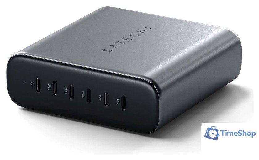 Сетевое зарядное Satechi 200W USB-C 6-Port GaN Charger ST-C200GM-EU - Изображение №3 — Интернет-магазин Time-Shop