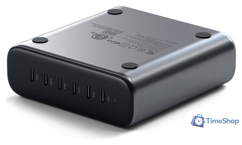 Сетевое зарядное Satechi 200W USB-C 6-Port GaN Charger ST-C200GM-EU - Изображение №2 — Интернет-магазин Time-Shop