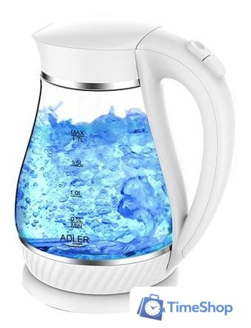 Электрический чайник Adler AD 1274 (белый) - Изображение №1 — Интернет-магазин Time-Shop