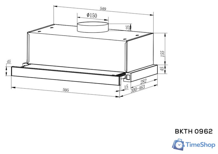 Кухонная вытяжка Kernau Basic BKTH 0962 B - Изображение №8 — Интернет-магазин Time-Shop