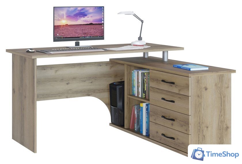Стол Сокол КСТ-109 правый (дуб делано) - Изображение №1 — Интернет-магазин Time-Shop