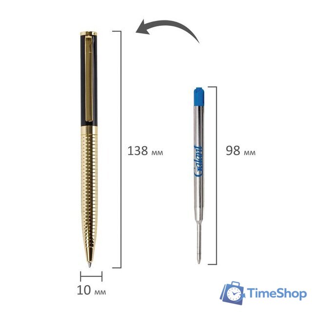 Ручка шариковая Galant Black Melbourne 141356 (синий) - Изображение №10 — Интернет-магазин Time-Shop