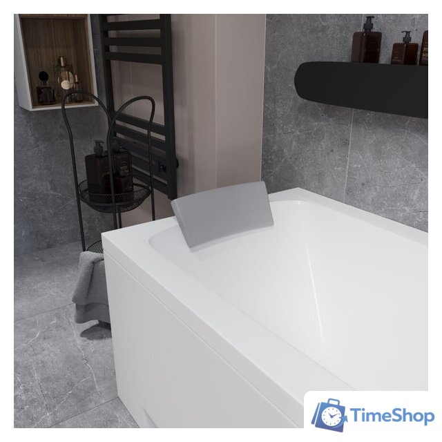 Ванна Lauter Bianca 140 21207140 (с ножками, серым подголов.,белым лиц. и торц.экраном) - Изображение №17 — Интернет-магазин Time-Shop