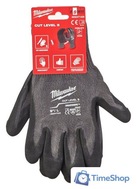 Нитриловые перчатки Milwaukee Cut level 5/E 9/L 4932471425 - Изображение №4 — Интернет-магазин Time-Shop