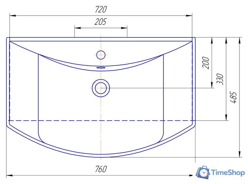 Умывальник Kirovit Стиль 750 - Изображение №2 — Интернет-магазин Time-Shop