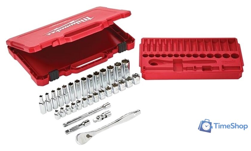 Набор трещотка с головками Milwaukee 4932464945 (32 предмета) - Изображение №2 — Интернет-магазин Time-Shop