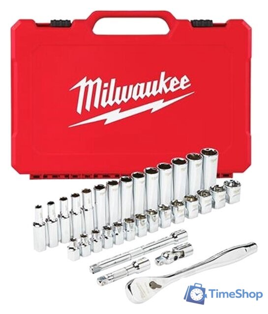 Набор трещотка с головками Milwaukee 4932464945 (32 предмета) - Изображение №1 — Интернет-магазин Time-Shop