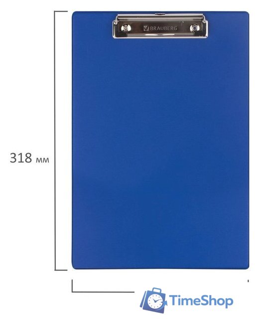 Планшет с зажимом BRAUBERG 232217 (синий) - Изображение №5 — Интернет-магазин Time-Shop