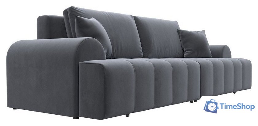 Диван Лига диванов Лига-080 131117 (велюр Seven 17 серый) - Изображение №3 — Интернет-магазин Time-Shop