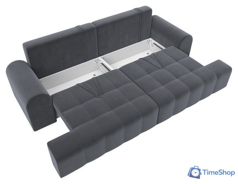 Диван Лига диванов Лига-080 131117 (велюр Seven 17 серый) - Изображение №8 — Интернет-магазин Time-Shop