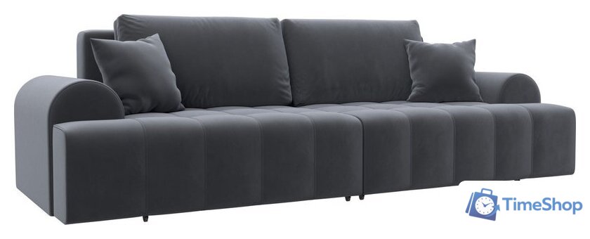 Диван Лига диванов Лига-080 131117 (велюр Seven 17 серый) - Изображение №1 — Интернет-магазин Time-Shop